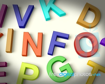 Info Written In Kids Letters Stock Image