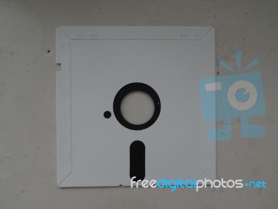 Information Carriers For Computer Technology Disks And Floppy Disks Stock Photo