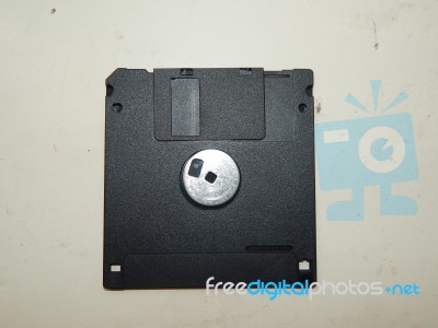 Information Carriers For Computer Technology Disks And Floppy Disks Stock Photo