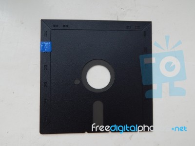 Information Carriers For Computer Technology Disks And Floppy Disks Stock Photo