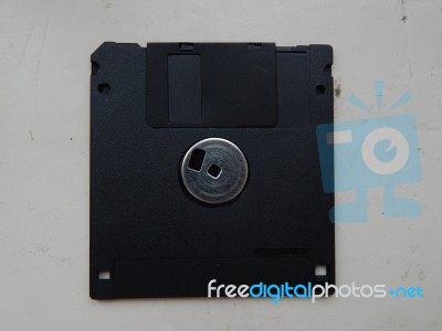 Information Carriers For Computer Technology Disks And Floppy Disks Stock Photo