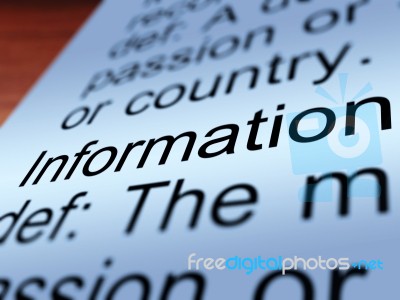 Information Definition Stock Photo