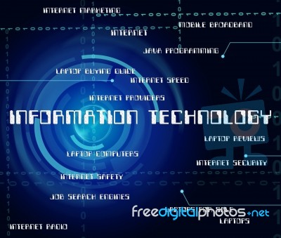 Information Technology Shows Internet Communication And Computin… Stock Image