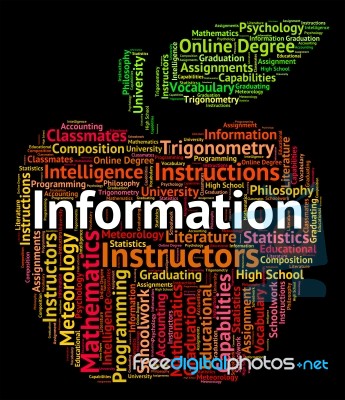 Information Word Means Answer Assistance And Answers Stock Image