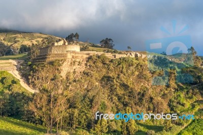 Ingapirca, Largest Known Inca Ruins In Ecuador Stock Photo