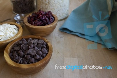 Ingredient Bowls Stock Photo