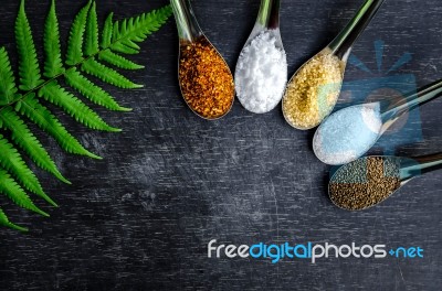 Ingredients And Condiment Stock Photo