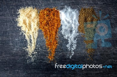 Ingredients And Condiment Stock Photo