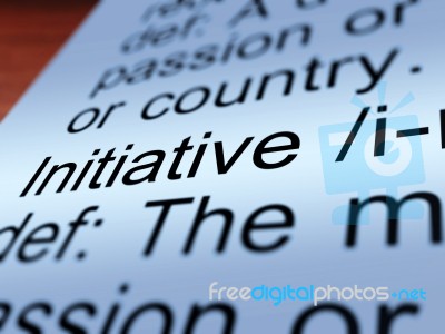 Initiative Definition Stock Photo