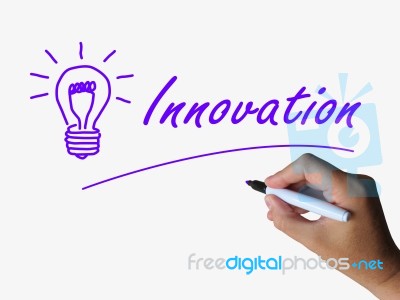 Innovation And Lightbulb Show Ideas Creativity And Imagination Stock Image