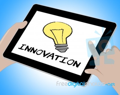 Innovation Online Means Creative Breakthrough 3d Illustration Stock Image