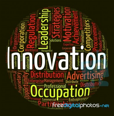 Innovation Word Shows New Idea And Improve Stock Image