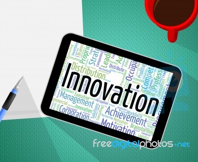 Innovation Word Shows New Idea And Innovate Stock Image