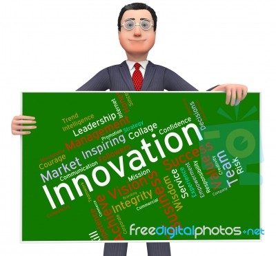 Innovation Words Indicates Transformation Creative And Innovate Stock Image