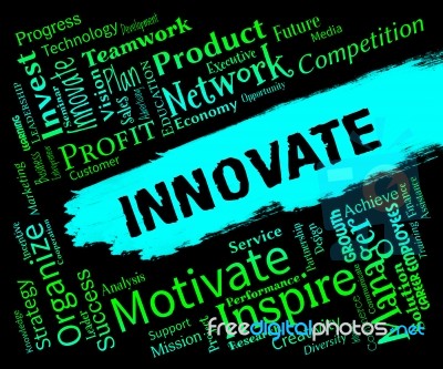 Innovative Words Represents Creative Breakthrough And Idea Stock Image