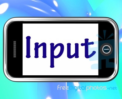 Input Smartphone Means Online Advice And Recommendations Stock Image