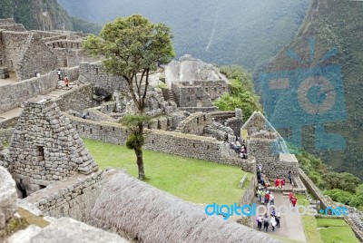 Inside Machu Picchu Stock Photo