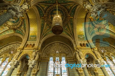 Inside View Of A Catherdral Stock Photo