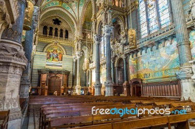 Inside View Of A Catherdral Stock Photo