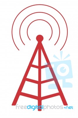 Insolated Radio Tower Stock Image