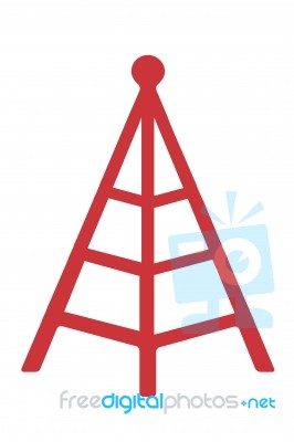 Insolated Radio Tower Stock Image