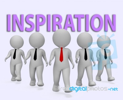 Inspiration Businessmen Indicates Positive Motivate 3d Rendering… Stock Image