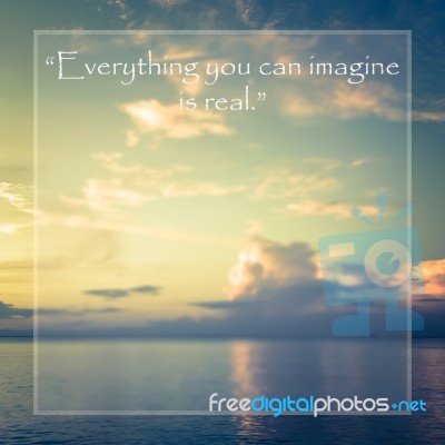 Inspirational Quote On Blurred Background Stock Photo