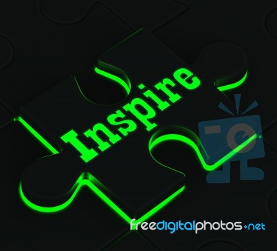 Inspire Puzzle Showing Encouragement And Inspiration Stock Image