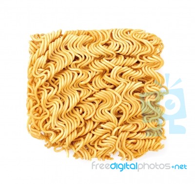 Instant Noodles On White Background Stock Photo