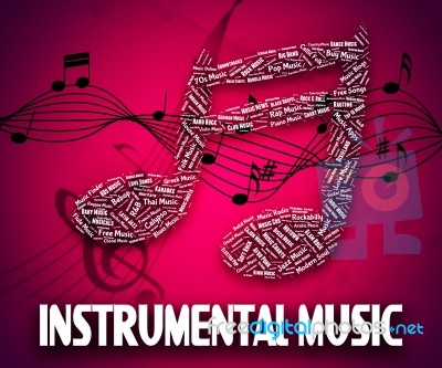 Instrumental Music Indicates Musical Instruments And Harmony Stock Image