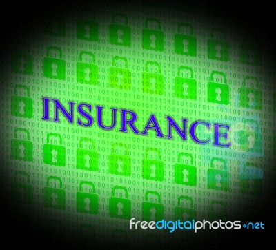 Insurance Online Represents World Wide Web And Searching Stock Image