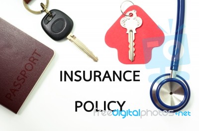 Insurance Policy For Many Types Of Insurance Stock Photo