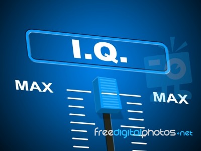 Intelligence Iq Indicates Brain Power And Acumen Stock Image
