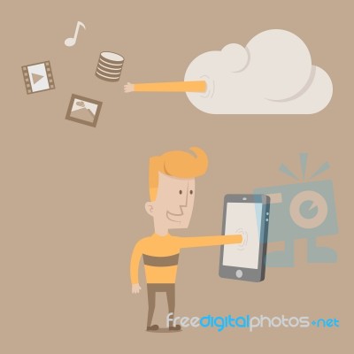 Intelligent Cloud Computing Stock Image