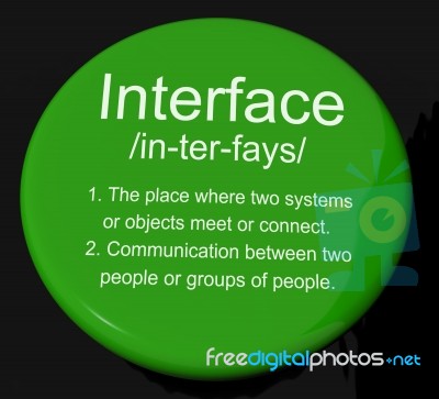 Interface Definition Button Stock Image