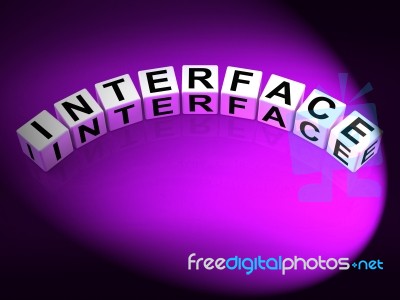 Interface Dice Represent Integrating Networking And Interfacing Stock Image