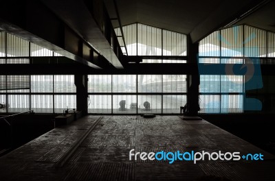 Interior Of Abandon Architecture Stock Photo