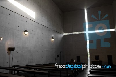 Interior Of Church Of The Light Stock Photo