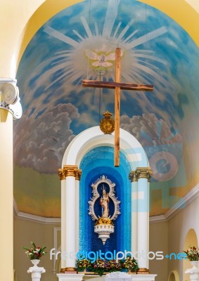 Interior Of Our Lady Of The Assumption Cathedral, Granada Stock Photo