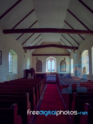 Interior Of St Andrew's Covehithe With Benacre Church In Covehi Stock Photo