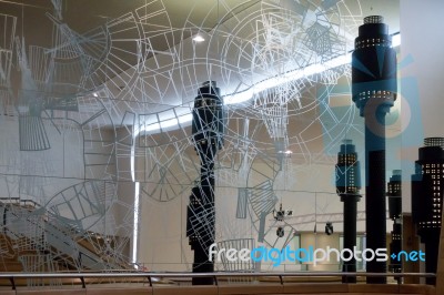 Interior Of The Millennium Centre In Cardiff Stock Photo