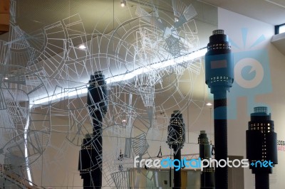 Interior Of The Millennium Centre In Cardiff Stock Photo