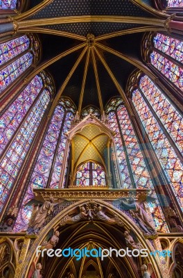 Interior Of The Sainte Chapelle Stock Photo