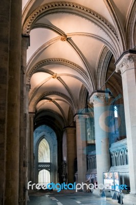 Interior View Of Canterbury Cathedral Stock Photo