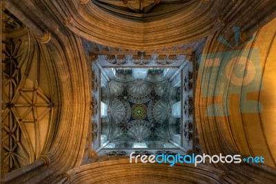 Interior View Of Canterbury Cathedral Stock Photo