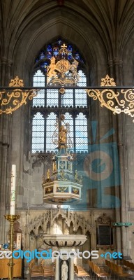 Interior View Of Canterbury Cathedral Stock Photo