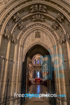 Interior View Of Canterbury Cathedral Stock Photo