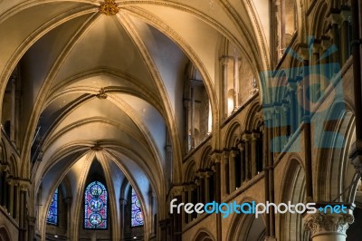 Interior View Of Canterbury Cathedral Stock Photo