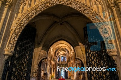 Interior View Of Canterbury Cathedral Stock Photo