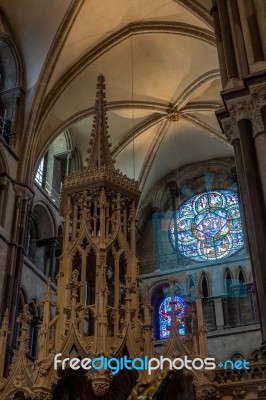 Interior View Of Canterbury Cathedral Stock Photo